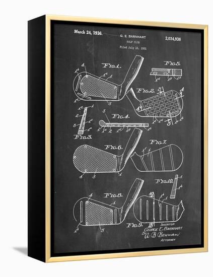 Golf Club, Club Head Patent-null-Framed Stretched Canvas