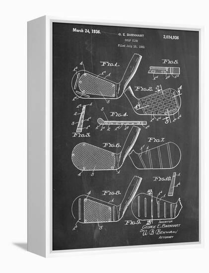 Golf Club, Club Head Patent-null-Framed Stretched Canvas