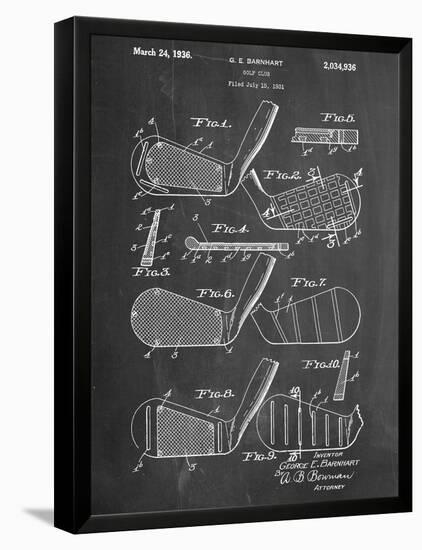 Golf Club, Club Head Patent-null-Framed Stretched Canvas