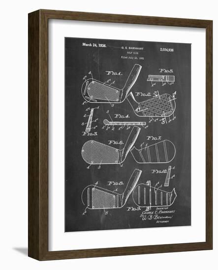 Golf Club, Club Head Patent-null-Framed Premium Giclee Print