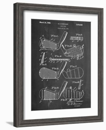 Golf Club, Club Head Patent--Framed Art Print