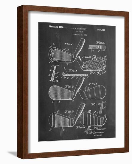 Golf Club, Club Head Patent-null-Framed Art Print