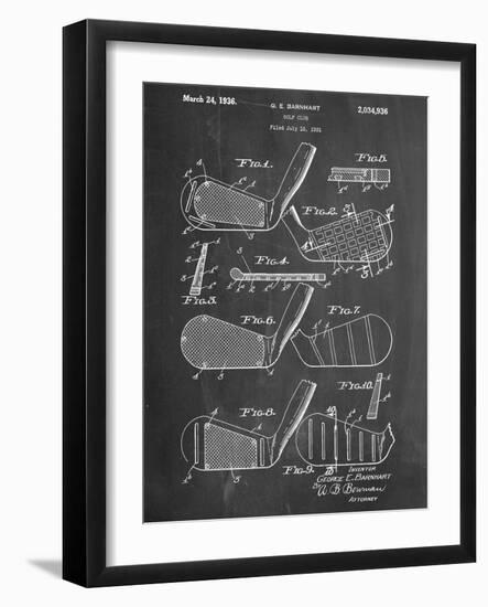 Golf Club, Club Head Patent--Framed Art Print