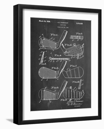 Golf Club, Club Head Patent-null-Framed Art Print