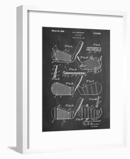 Golf Club, Club Head Patent-null-Framed Art Print