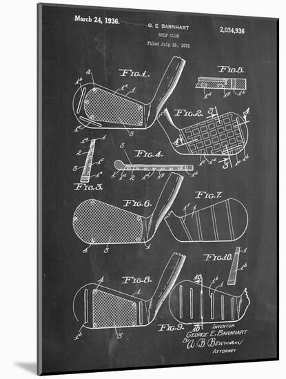 Golf Club, Club Head Patent-null-Mounted Art Print