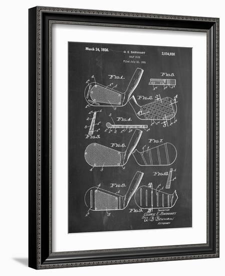 Golf Club, Club Head Patent-null-Framed Art Print