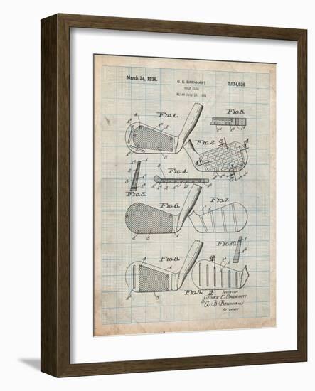 Golf Club, Club Head Patent-Cole Borders-Framed Premium Giclee Print