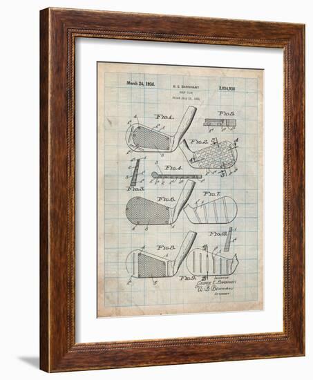 Golf Club, Club Head Patent-Cole Borders-Framed Premium Giclee Print