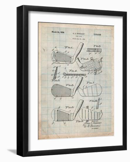 Golf Club, Club Head Patent-Cole Borders-Framed Premium Giclee Print