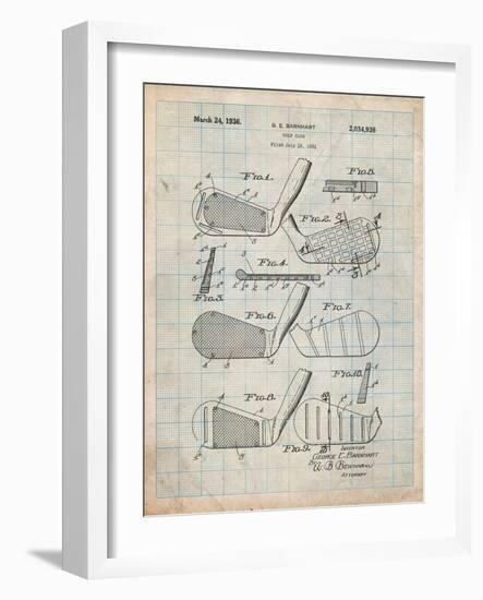 Golf Club, Club Head Patent-Cole Borders-Framed Premium Giclee Print