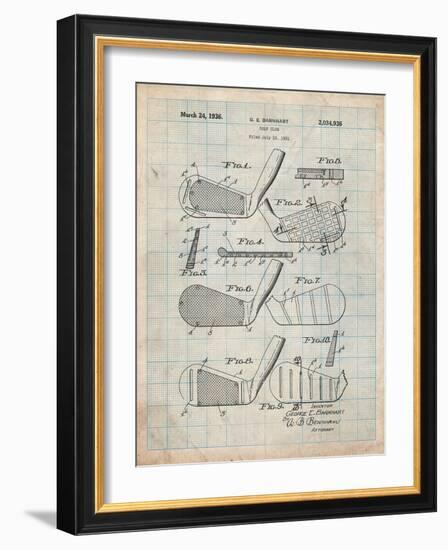 Golf Club, Club Head Patent-Cole Borders-Framed Premium Giclee Print