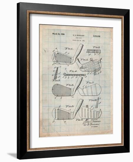 Golf Club, Club Head Patent-Cole Borders-Framed Art Print