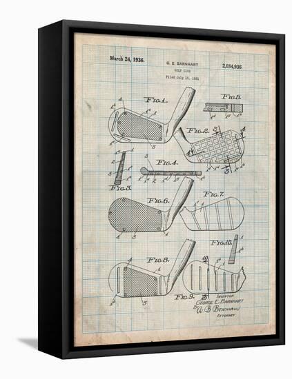 Golf Club, Club Head Patent-Cole Borders-Framed Stretched Canvas