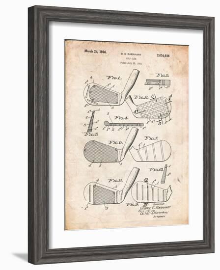 Golf Club, Club Head Patent-Cole Borders-Framed Art Print