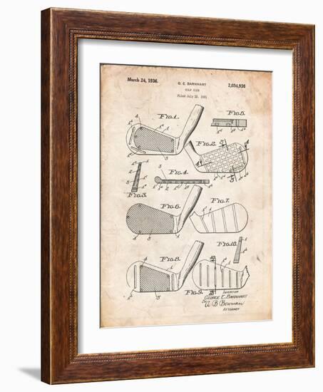 Golf Club, Club Head Patent-Cole Borders-Framed Art Print