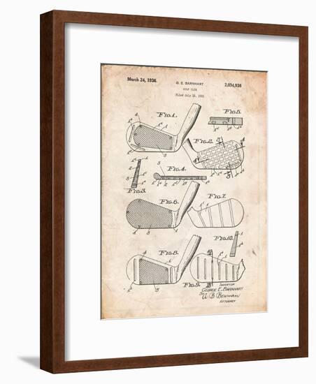 Golf Club, Club Head Patent-Cole Borders-Framed Art Print