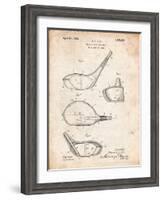 Golf Club Driver Patent-Cole Borders-Framed Art Print