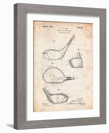 Golf Club Driver Patent-Cole Borders-Framed Art Print