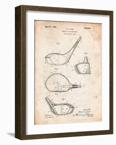 Golf Club Driver Patent-Cole Borders-Framed Art Print