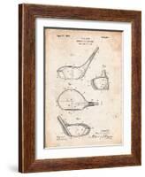 Golf Club Driver Patent-Cole Borders-Framed Art Print