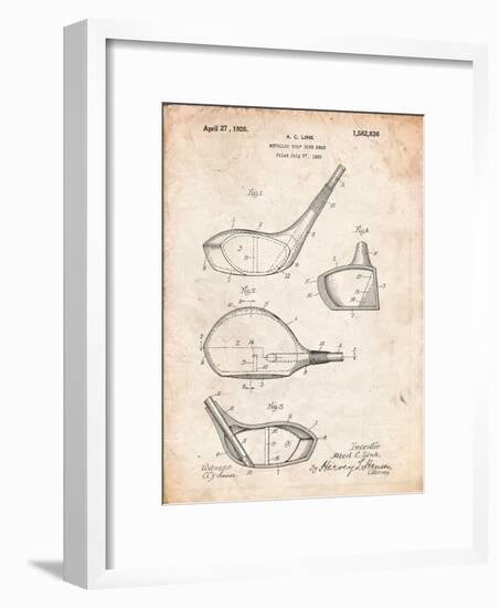 Golf Club Driver Patent-Cole Borders-Framed Art Print