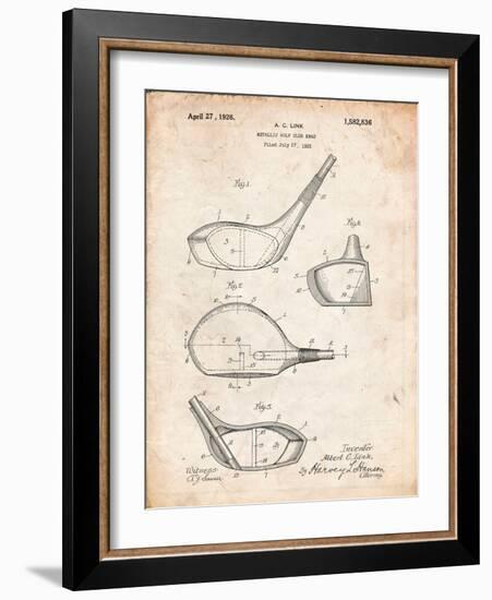 Golf Club Driver Patent-Cole Borders-Framed Art Print