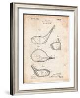 Golf Club Driver Patent-Cole Borders-Framed Art Print
