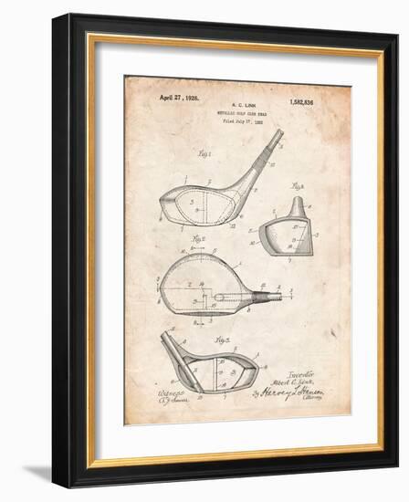 Golf Club Driver Patent-Cole Borders-Framed Art Print