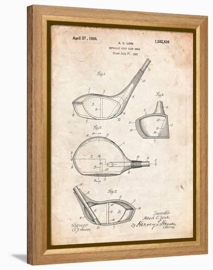 Golf Club Driver Patent-Cole Borders-Framed Stretched Canvas