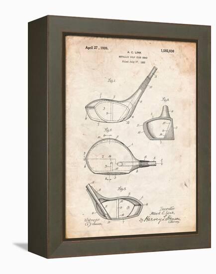 Golf Club Driver Patent-Cole Borders-Framed Stretched Canvas