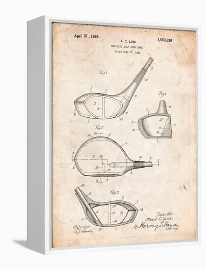 Golf Club Driver Patent-Cole Borders-Framed Stretched Canvas