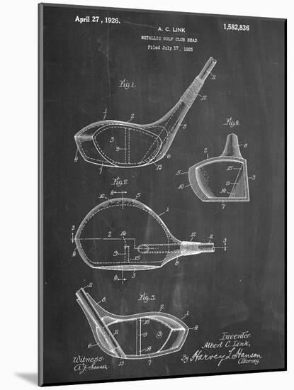 Golf Club Driver Patent-null-Mounted Art Print
