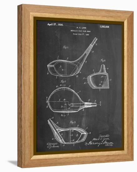 Golf Club Driver Patent-null-Framed Stretched Canvas