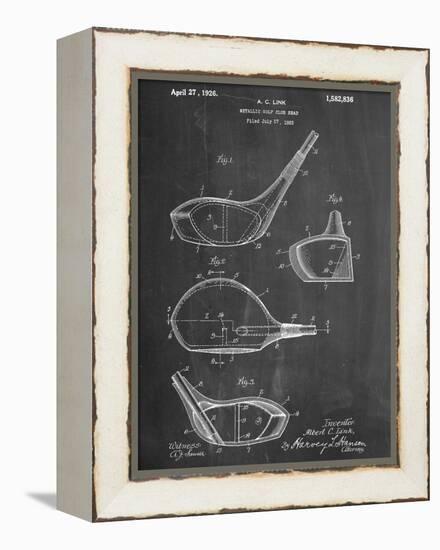 Golf Club Driver Patent-null-Framed Stretched Canvas