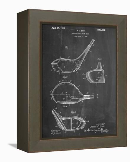 Golf Club Driver Patent-null-Framed Stretched Canvas