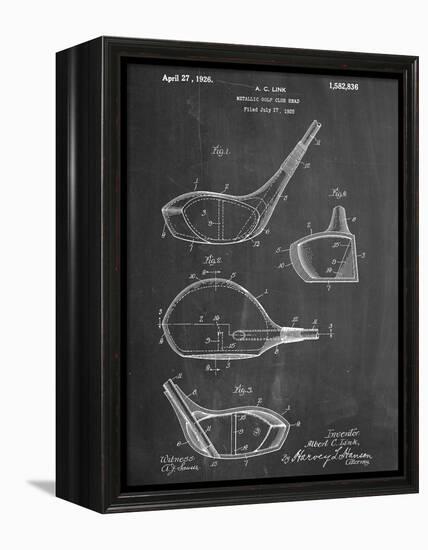 Golf Club Driver Patent-null-Framed Stretched Canvas