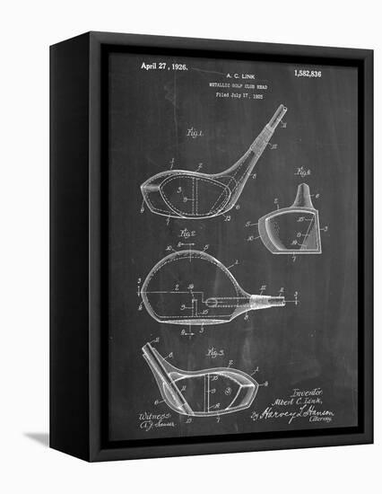 Golf Club Driver Patent-null-Framed Stretched Canvas