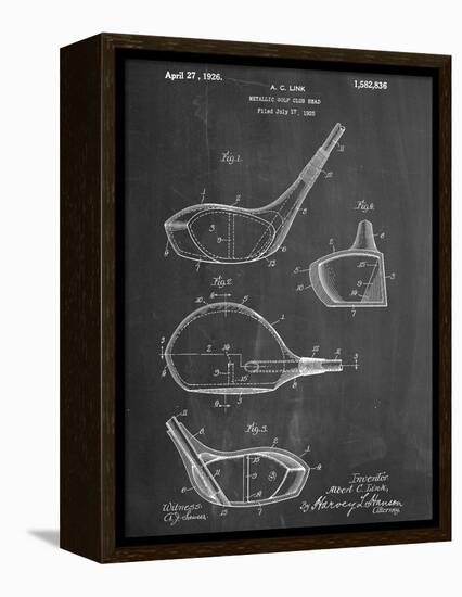 Golf Club Driver Patent-null-Framed Stretched Canvas