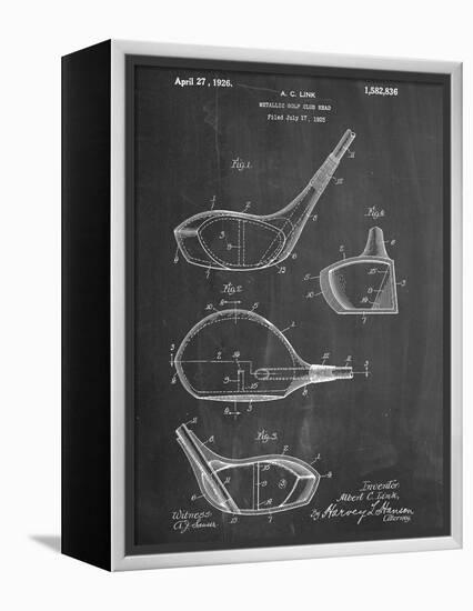 Golf Club Driver Patent-null-Framed Stretched Canvas