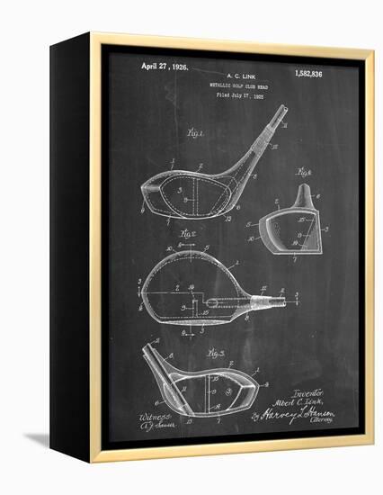 Golf Club Driver Patent-null-Framed Stretched Canvas