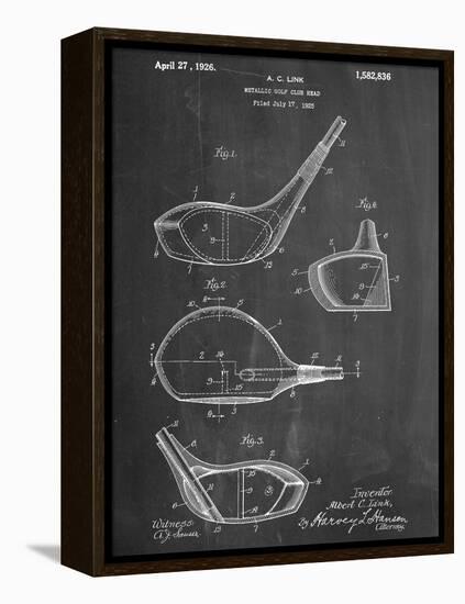 Golf Club Driver Patent-null-Framed Stretched Canvas