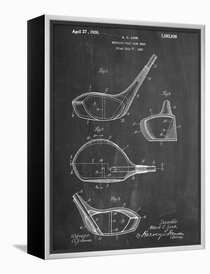 Golf Club Driver Patent-null-Framed Stretched Canvas