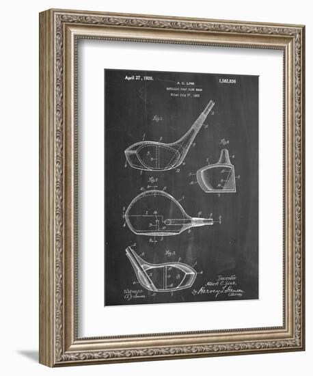 Golf Club Driver Patent--Framed Art Print