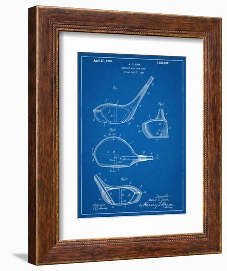 Golf Club Driver Patent-null-Framed Art Print