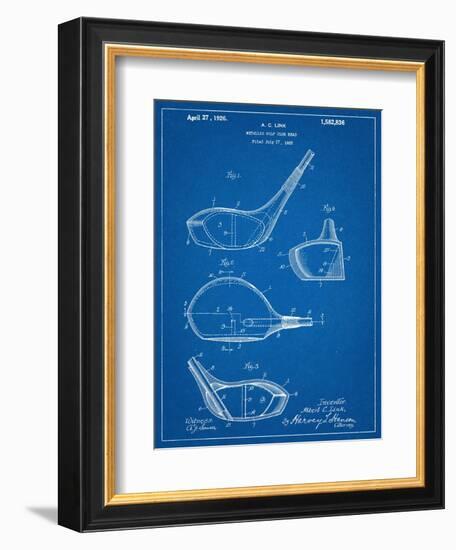 Golf Club Driver Patent--Framed Art Print