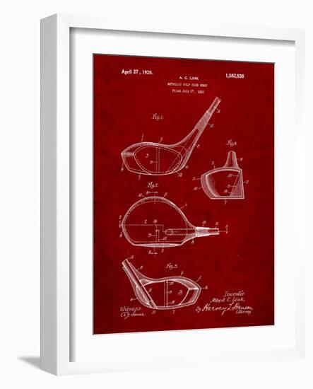 Golf Club Driver Patent-Cole Borders-Framed Art Print