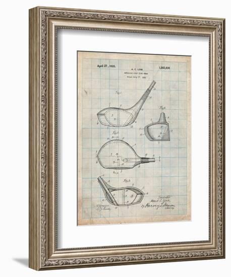 Golf Club Driver Patent-Cole Borders-Framed Art Print