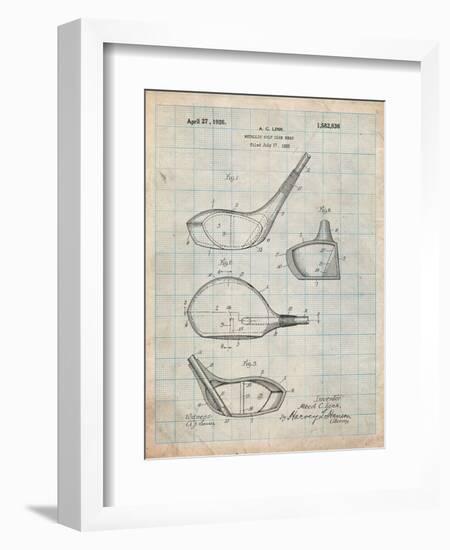 Golf Club Driver Patent-Cole Borders-Framed Art Print