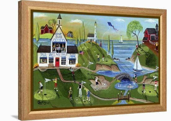 Golf Club Folk Art Cheryl Bartley-Cheryl Bartley-Framed Premier Image Canvas